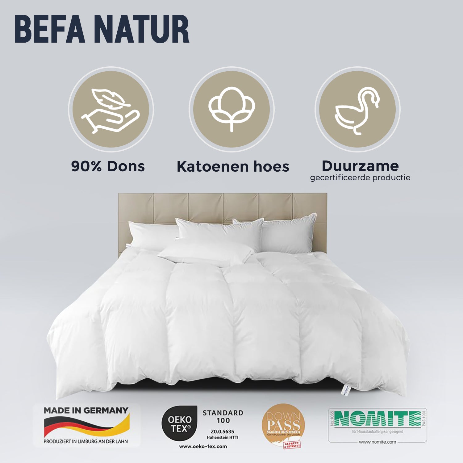 Befa Natur 90% Donzen Dekbed Zomer