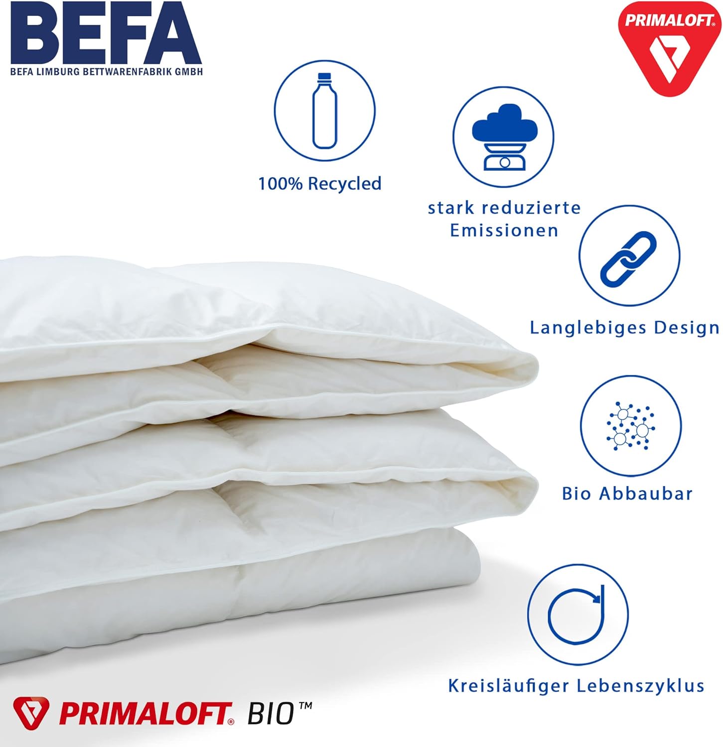 BEFA NATUR Winterdekbed met PrimaLoft® Bio™ Vulling